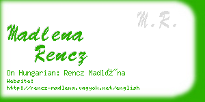 madlena rencz business card